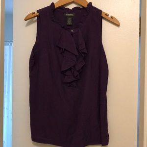 sleeveless blouse with ruffle